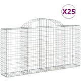  Lučne gabionske košare 25kom 200x30x100/120cm pocinčano željezo | shoptok.hr