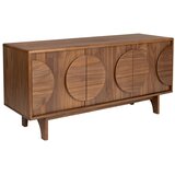 Zuiver Rjava nizka komoda v orehovem dekorju 120x58 cm Groove – | Shoptok.si