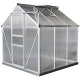 WESTMANN aluminijski staklenik Flora 66 | srebrni | 192x192x201 cm | shoptok.hr