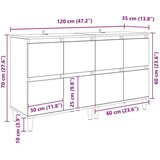 Komode 2 pcs Umjetnički hrast 60 x 35 x 70 cm Konstruirano drvo | shoptok.hr