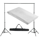 vidaXL Podporni sistem za ozadje 300 x 300 cm bele barve, (21832103) Cene