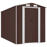  Vrtno spremište tamnosmeđe 192 x 357 x 223 cm pocinčani čelik | Eponuda.com