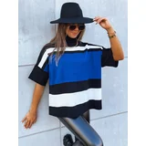 DStreet Sweter damski oversize ZEPHYR niebieski