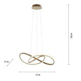 LEUCHTEN DIREKT 15402-60 - led luster na sajli maria sa prigušiva LED/25W/230V | Eponuda.com