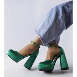 Gemre Green high block heel pumps Elida | Shoptok.si