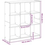 vidaXL Regal za knjige boja betona 102 x 32 x 108 cm konstruirano drvo Cijene