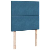 vidaXL Box spring postelja z vzmetnico temno modra 100x200 cm žamet | Shoptok.si