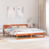  Krevet Voskast smeđi Čvrsto borovo drvo 180 x 200 cm Izdržljiv | shoptok.hr
