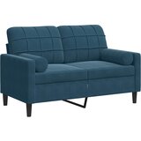  Dvosjed s ukrasnim jastucima plavi 120 cm baršunasti | Eponuda.com