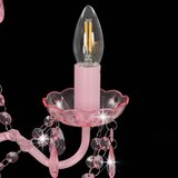  Luster s perlama ružičasti okrugli 3 x E14 | shoptok.hr