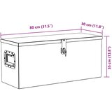 Aluminijska kutija 70 x 24 x 42 cm trapezoidna srebrna | shoptok.hr