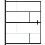 vidaXL Pregrada za tuš ESG 116 x 140 cm crna | shoptok.hr