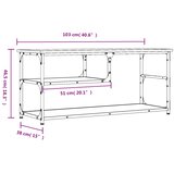 TV ormarić boja hrasta 103x38x46,5 cm konstruirano drvo i čelik | Eponuda.com