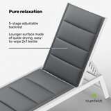 Blumfeldt Renazzo Lounge ležalnik | 120 kg nosilnost | 5-stopenjski | vodoodporen | Shoptok.si