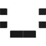  Komplet TV omaric 6 pcs Črni hrast Srednja 120 x 30 x 30 cm, (5000132207) | Shoptok.si