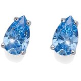 Oliver Weber pear 925ag blue srebrne mindjuše sa swarovski plavim kristalom ( 62089.blu ) | ePonuda.com