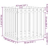 vidaXL Vrtno korito z ograjico črno 70x70x70 cm trdna borovina | Shoptok.si
