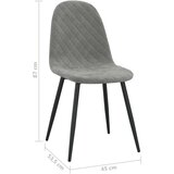  Jedilni stoli 4 kosi svetlo siv žamet, (20699504) | Shoptok.si