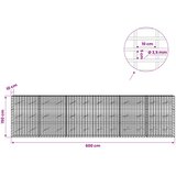  Gabion s žicom debljine 3,5 mm i mrežom 5x10 cm 600x10x150 cm | shoptok.hr