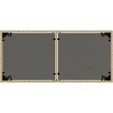  Vrtni stol sa staklenom pločom bež 115x54x74 cm od poliratana | shoptok.hr