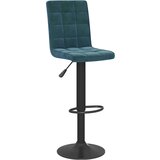 vidaXL Barski stolček moder žamet, (20967364) | Shoptok.si
