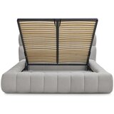 Bobochic Paris Svijetlo sivi tapecirani bračni krevet s prostorom za odlaganje s podnicom 160x200 cm Mont Blanc – | shoptok.hr