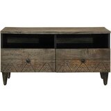 Maison Chic Kava miza - kavna mizica - Nizka mizica svetlo siva 80x54x40 cm masivni les Mango, (21754348) | Shoptok.si
