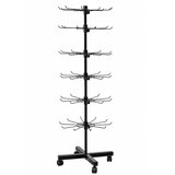  Rotating Display Shelf Hanger 6-Tier On Wheels Black 40x150cm | shoptok.hr