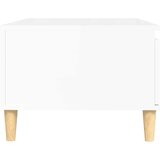  Klubska mizica visok sijaj bela 90x50x36,5 cm inženirski les, (20715766) | Shoptok.si