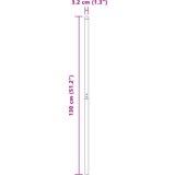  Ograde 2 pcs Siva 130 cm Čelik s praškastim premazom | shoptok.hr