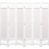 vidaXL Paravan 6-delni krem 210x165 cm blago Cene