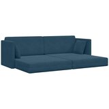  Podni kauč na razvlačenje Plava 213 x 70 x 77 cm Baršun | Eponuda.com