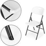 ModernHome set od 4 sklopive stolice – za dom i ugostiteljstvo, metal i HDPE, bijele | shoptok.hr