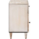  Posteljna omarica Bela 50 x 33 x 60 cm Masiven les manga, (5000210720) | Shoptok.si