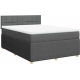  Krevet s oprugama i madracem tamnosivi 140x190 cm od tkanine | shoptok.hr