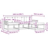  Set vanjskih sofa s jastukom 4 pcs Bijela i krem Poliester | Eponuda.ba