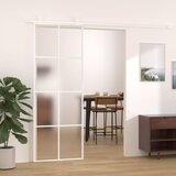 Furnova Drsna vrata mlečno ESG steklo in aluminij 76x205 cm bela, (21944716) Cene