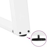  Noge za blagovaonski stol U-oblik 2 kom Bijele 100 x (72-73) cm Čelik | shoptok.hr