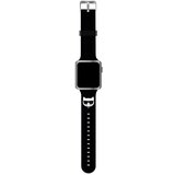 Karl Lagerfeld Silikonski pašček za uro KLAWLSLCK za Apple Watch 42 / 44 / 45 mm - Choupettes Head črn | Shoptok.si