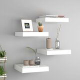 Maison Chic 4 kosi Stenske Police - Viseče police bele 23x23,5x3,8 cm MDF, (21793416) | Shoptok.si