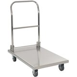 Kolica s platformom srebrna 82 x 53 x 86 od nehrđajućeg čelika | shoptok.hr