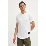 Calvin Klein Jeans Bombažna kratka majica moška, rjava barva, J30J323482