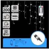 Aigostar led spoljna novogodišnja girlanda 200xLED/6W/230V/8 funkcija 3x1m IP44 hladno-bela+daljinski upravljač | Eponuda.com