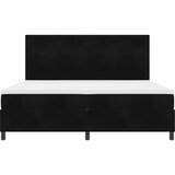  LED Box Spring Krevet s uzglavljem Crna 200 x 200 cm Baršun | Shoptok.si