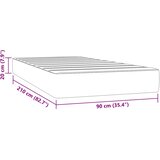  Madrac s oprugama srednje tvrdoće tamnozeleni 90x210x20 cm baršunasti | shoptok.hr