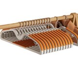 INF 10 kos kratkih obešalnikov ABS z M-profilom in 360° vrtljivim nosilcem Orange, (5000446352) Cene