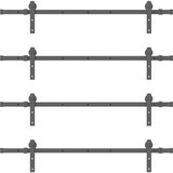 vidaXL Komplet opreme za drsna vrata 152,5 cm jeklo črne barve | Shoptok.si