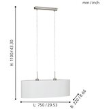 Eglo 31579 - Luster na sajli PASTERI 2xE27/60W/230V Slike