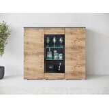 P & B Visoka Komoda Vera 120, Antracit, Barva Hrasta | Shoptok.si