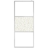 Pregrada za tuš s policom krom 100x195 cm staklo ESG i aluminij | shoptok.hr